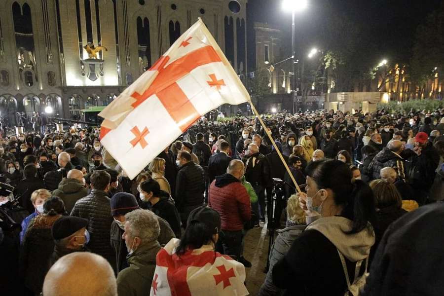 Թբիլիսիում շարունակվում է մեծամասշտաբ բողոքի ակցիան