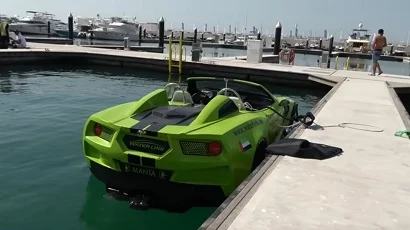 Նոր Corvette «մեքենան» շարժվում է ջրի վրա